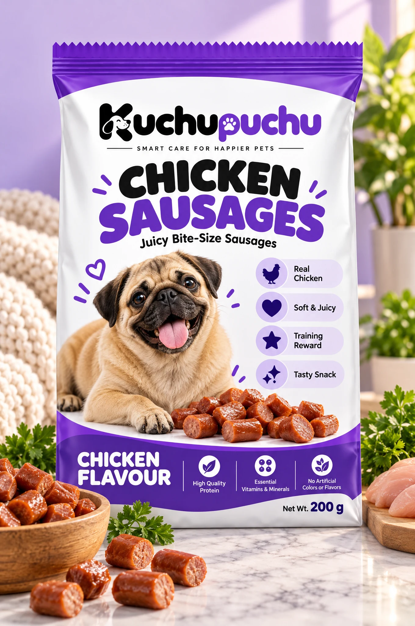 Kuchupuchu Chicken Sausages - 200 g
