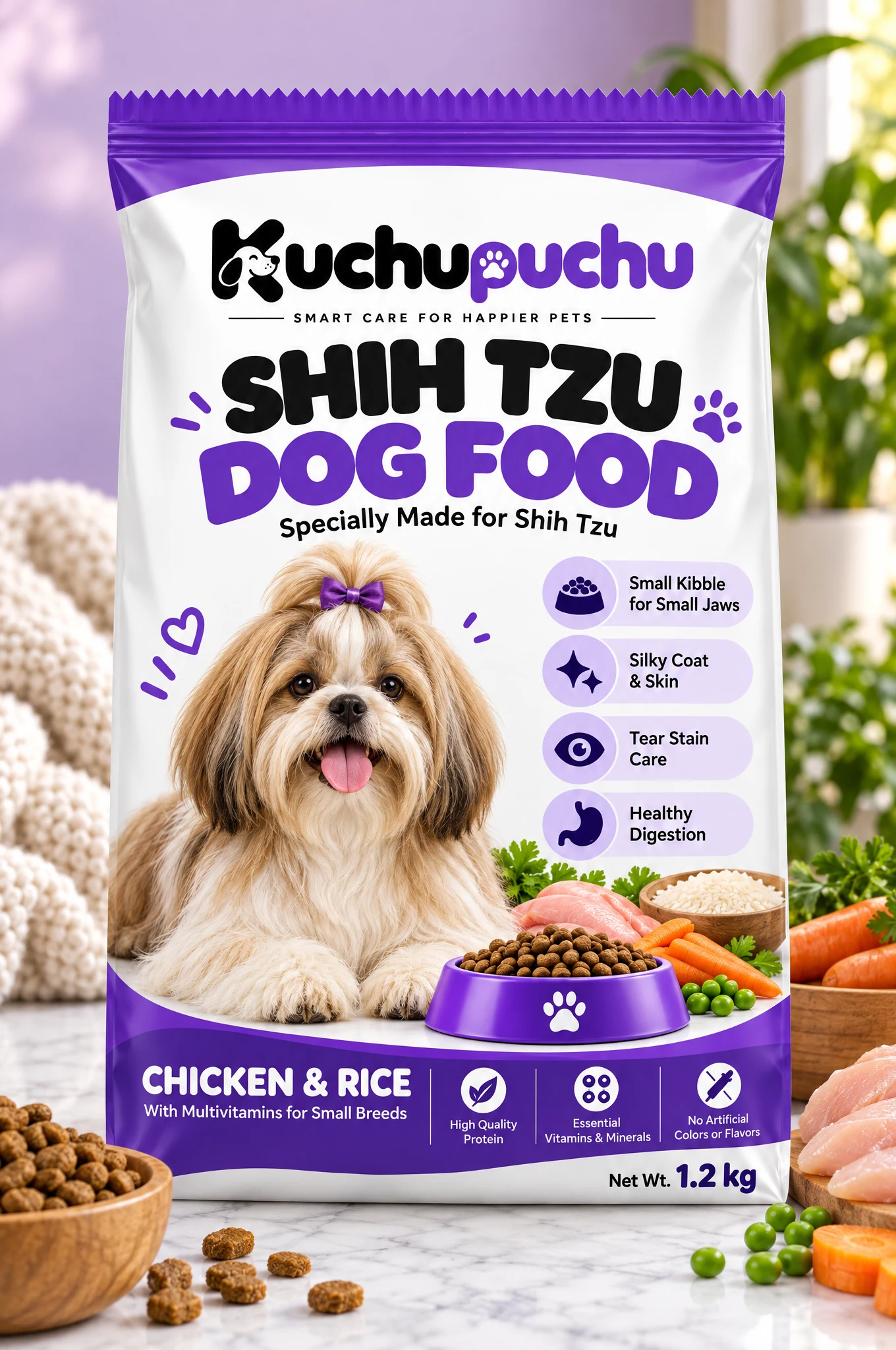 Kuchupuchu Shih Tzu Dog Food - Chicken & Rice 1.2 kg