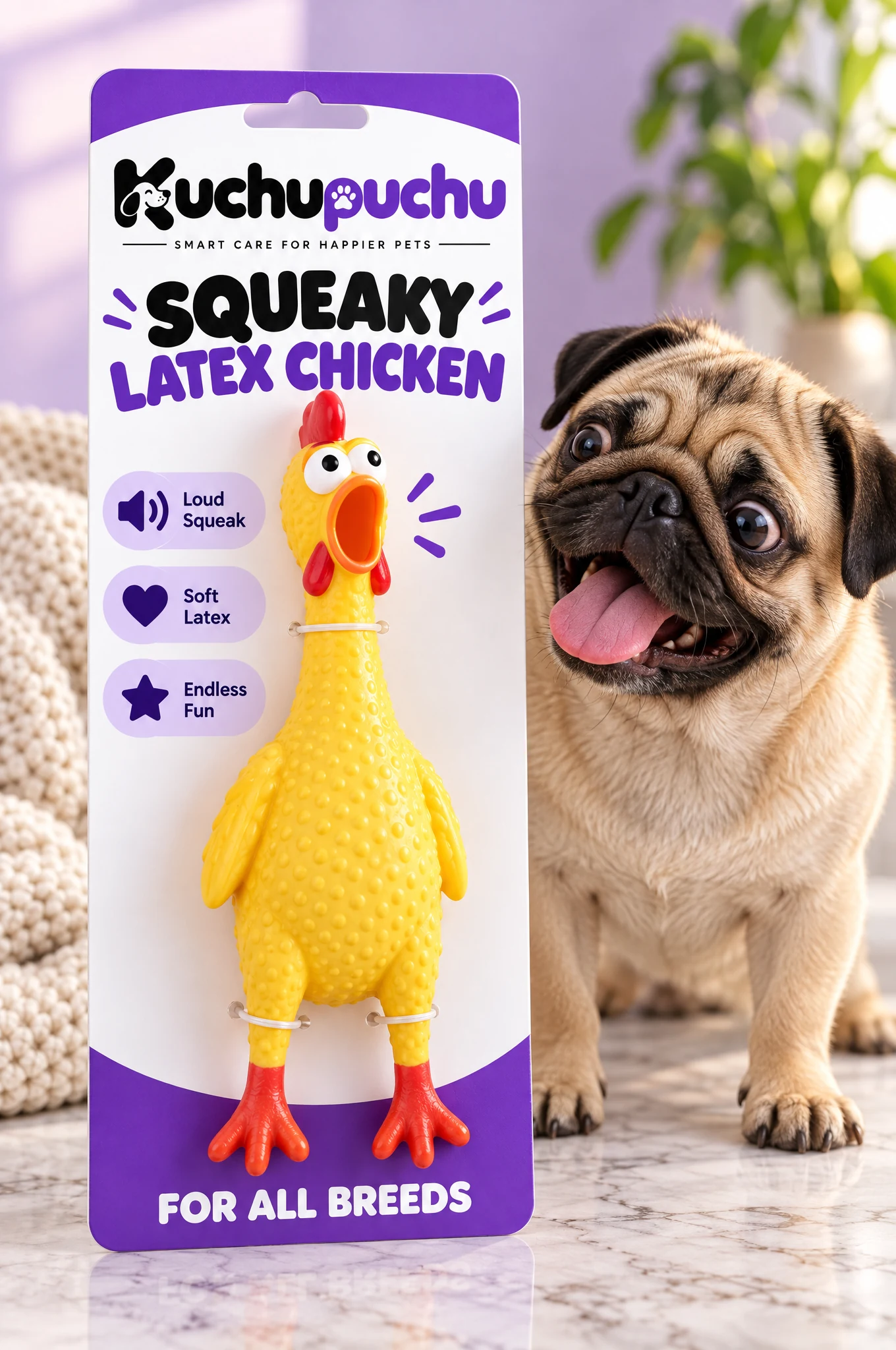 Kuchupuchu Squeaky Latex Chicken