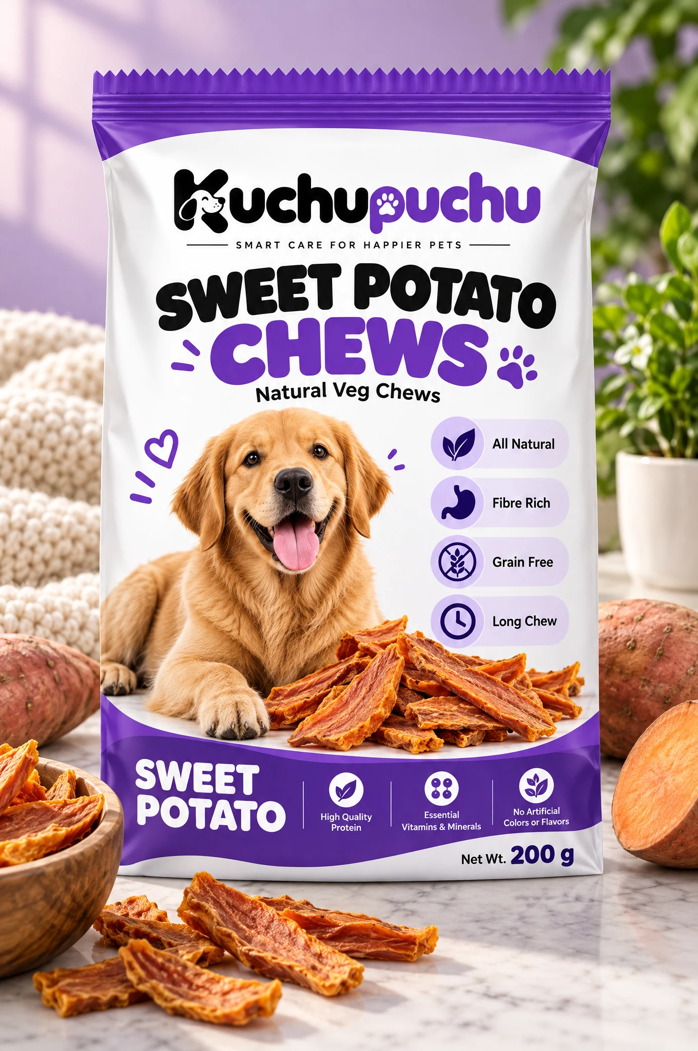 Kuchupuchu Sweet Potato Chews - 200 g