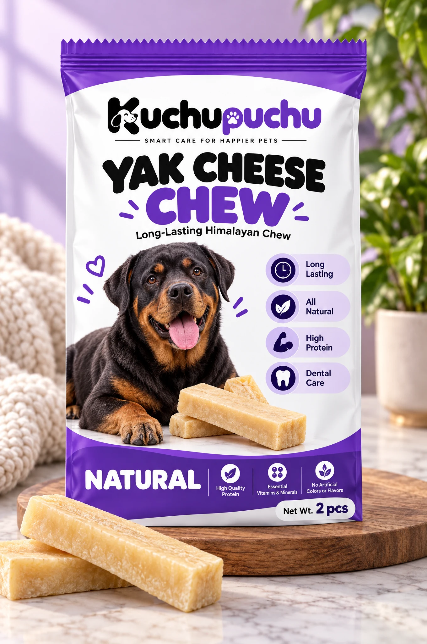 Kuchupuchu Yak Cheese Chew - 2 pcs